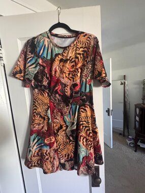 Blackmilk Clothing Tiger Skater Dress